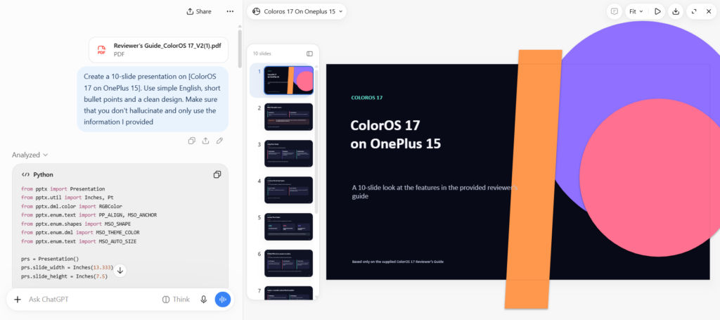 How to create a presentation using AI