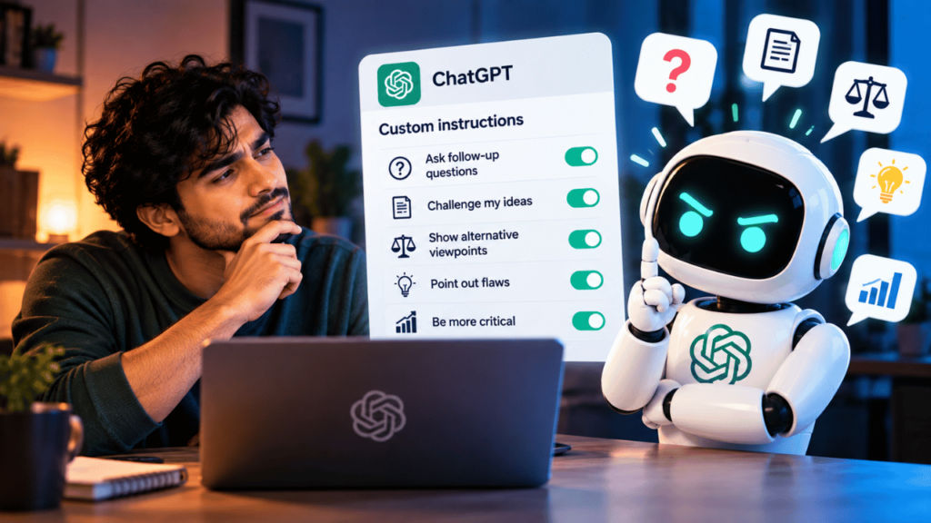 How to make ChatGPT challenge you more