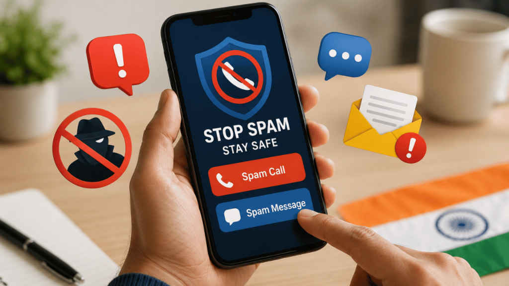 How to report spam messages and calls in India