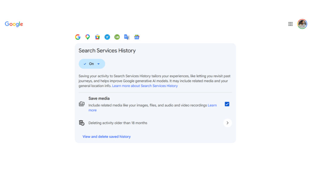 How to stop Google from saving your search media