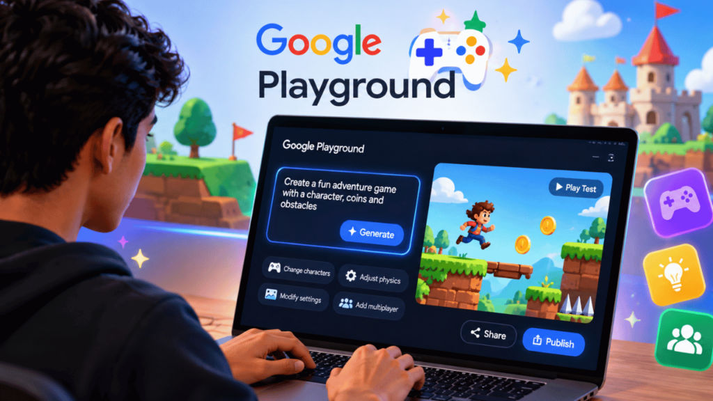 How to use Google Playground to create games