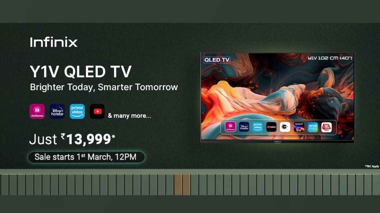 Infinix யின் 40Y1V QLED TV அறிமுகம், 16W சவுண்ட் உடன் சும்மா வீட்டை சும்மா அதிரவைக்கும்