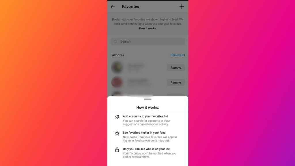 Learn how to prioritise someone's posts by adding them to your 'Favorites' on Instagram
