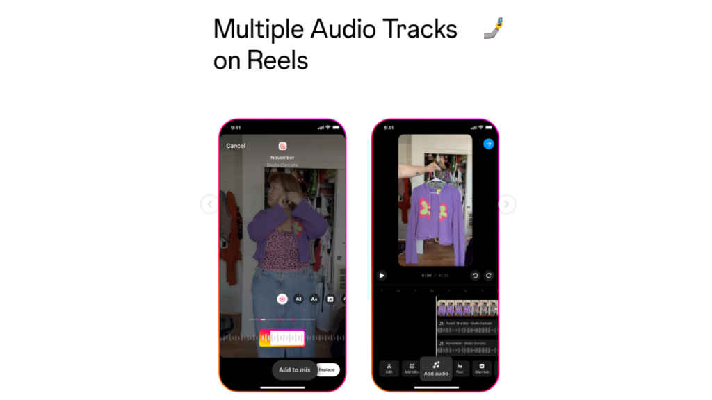 Instagram now lets you add multiple audio tracks to a single Reel