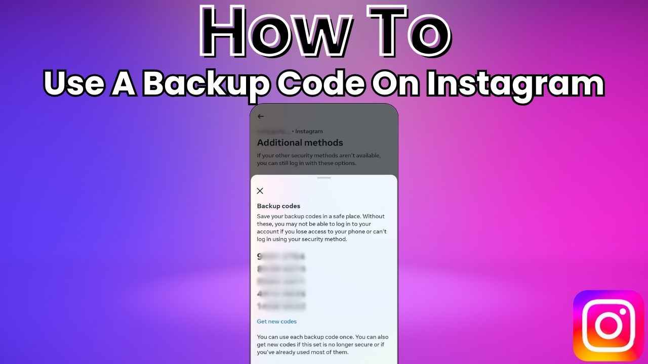 Instagram backup code: What it is & how to use it for account recovery