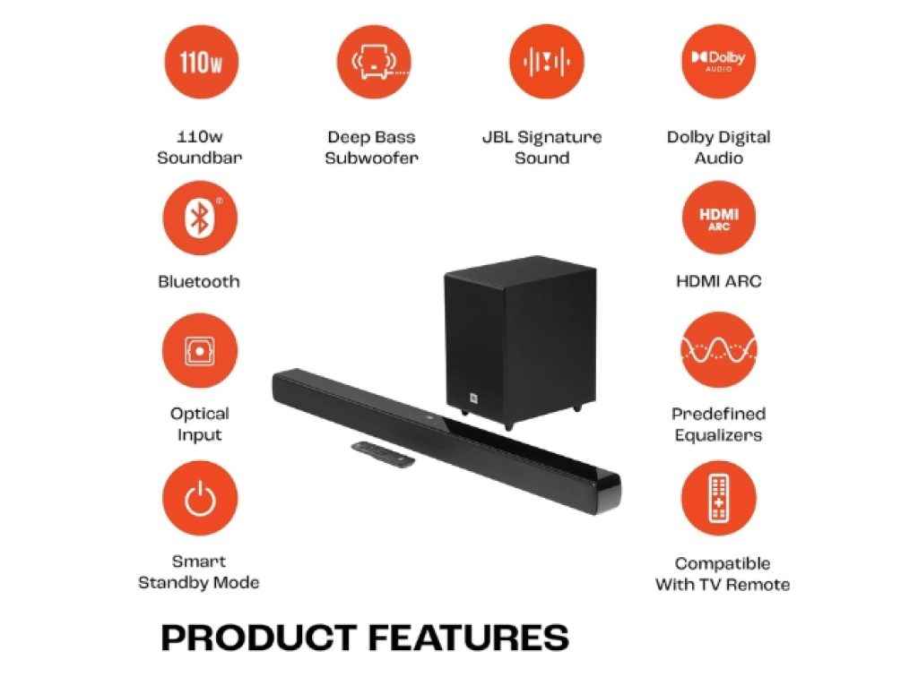 JBL Dolby Soundbar Features