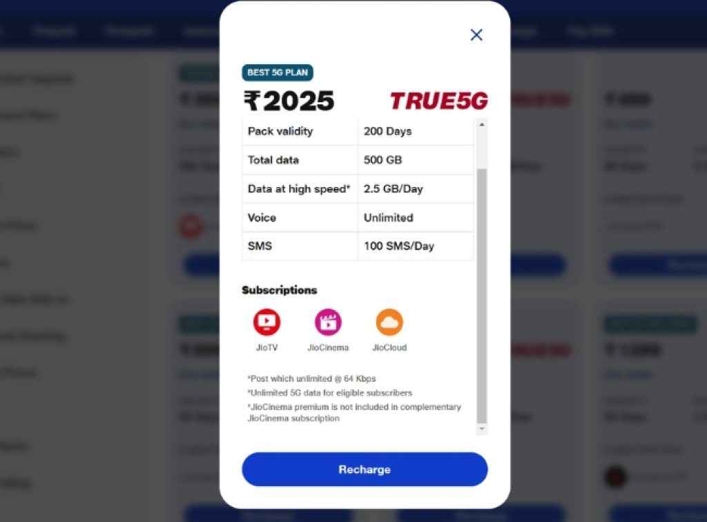 Jio 2025 Plan Re Entry