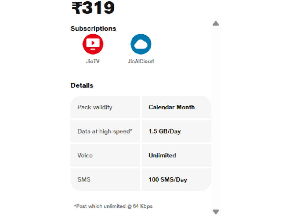 Jio vs Airtel: 319 Recharge Plan 
