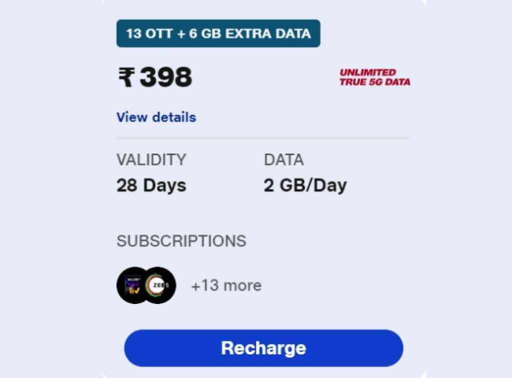 Jio 398 prepaid plan