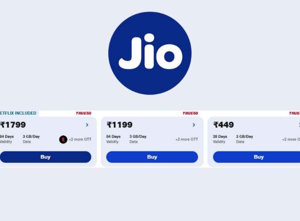 Jio 3GB data plans