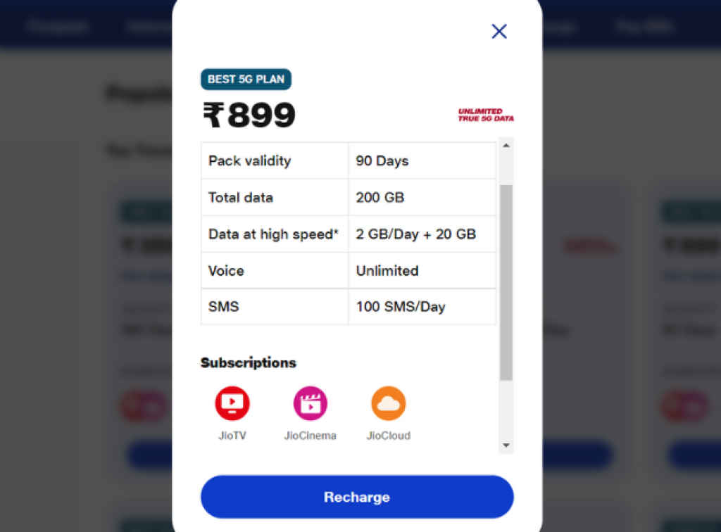 Jio Best 5G Plan