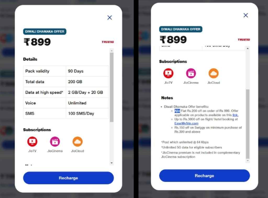 Jio Best Plan Rs. 899 Plan 