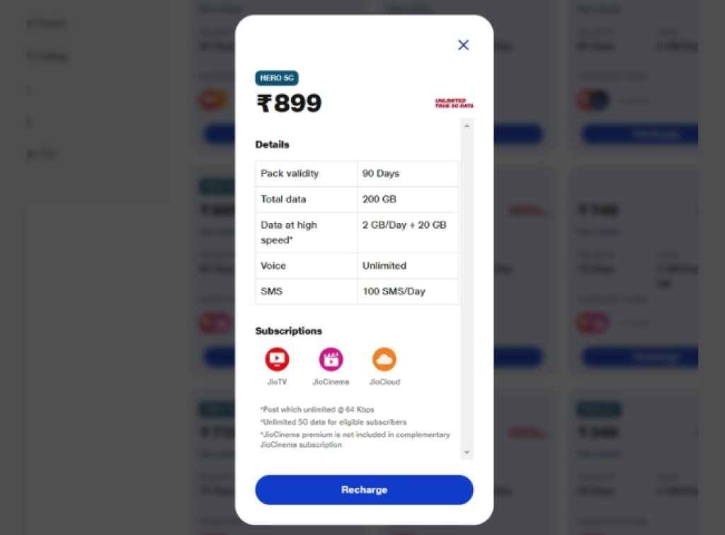 Jio Hero 5G New Plan