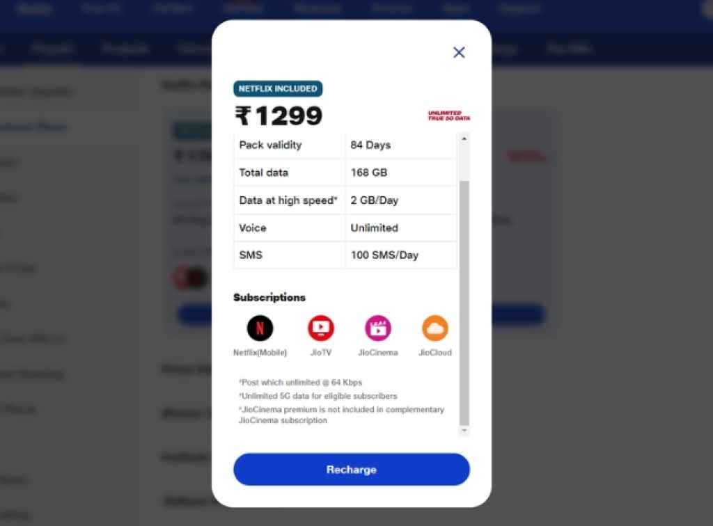Jio Netflix Plans