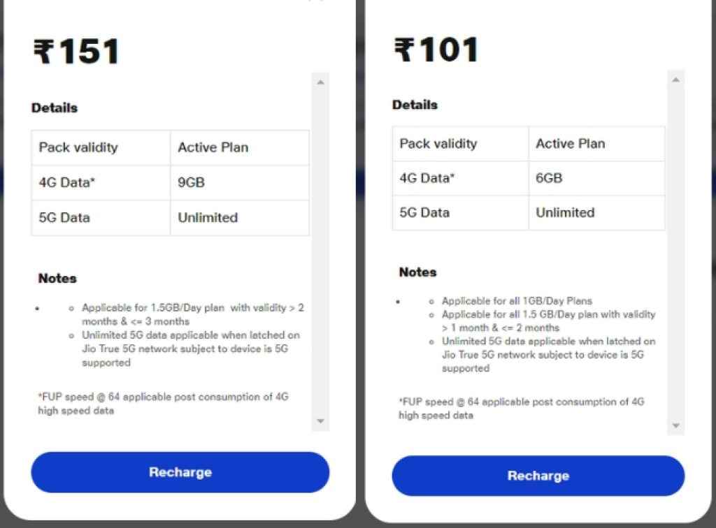 Jio New Plans