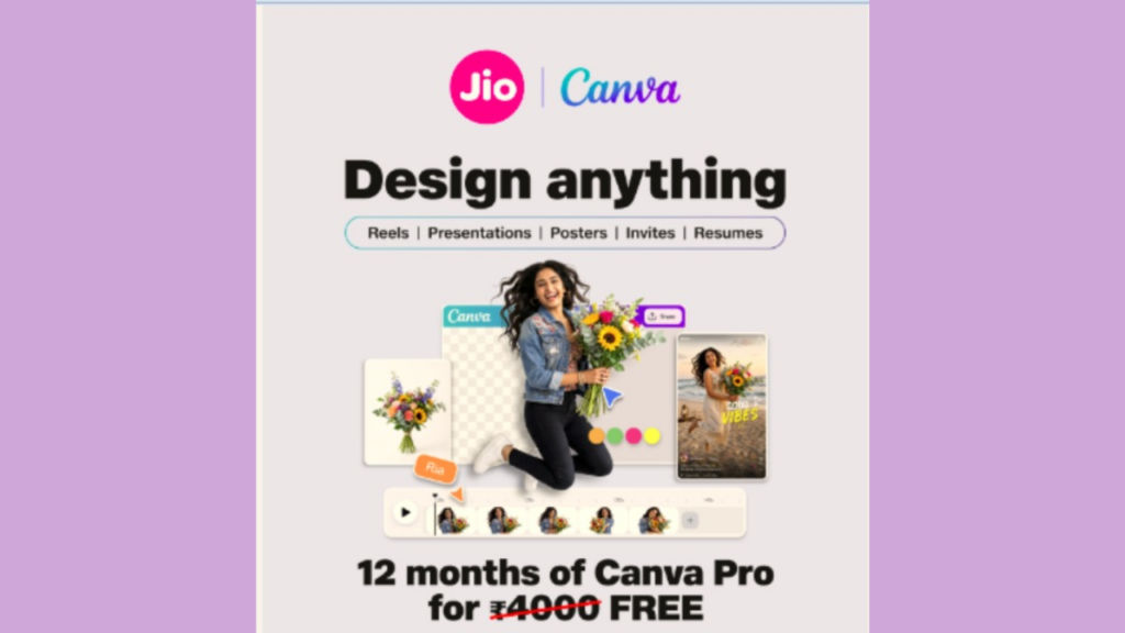 Jio Offers Free Canva Pro
