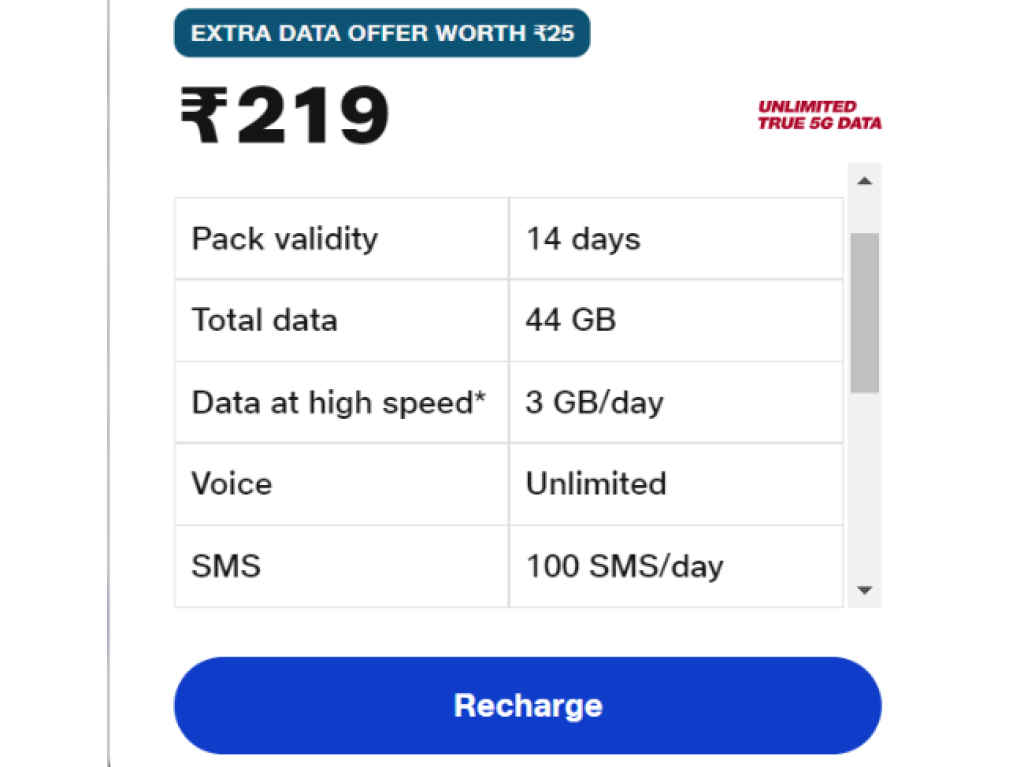 Jio Rs 219 Plan