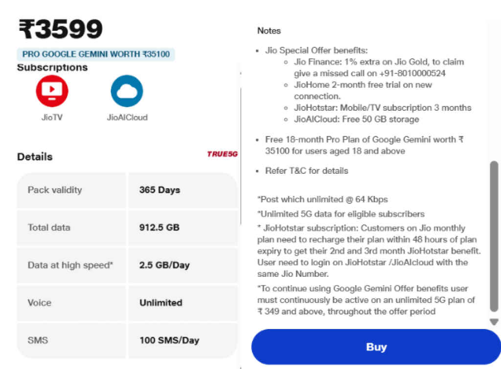 Jio Plans Price Hike - 3599
