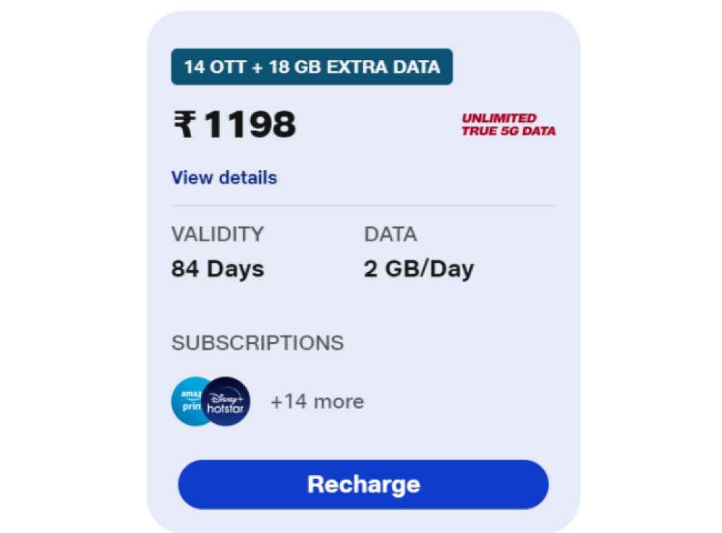 Jio Plans (Rs. 1,198)