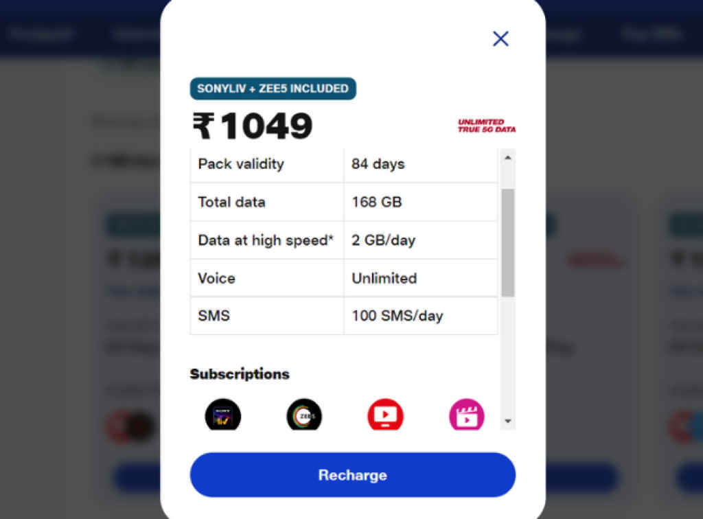 Reliance Jio Rs 1049 Plan