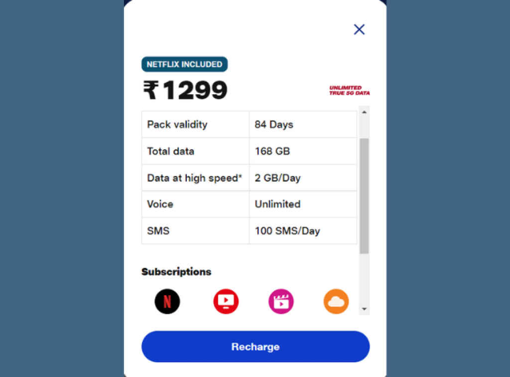 Jio Rs 1299 Plan