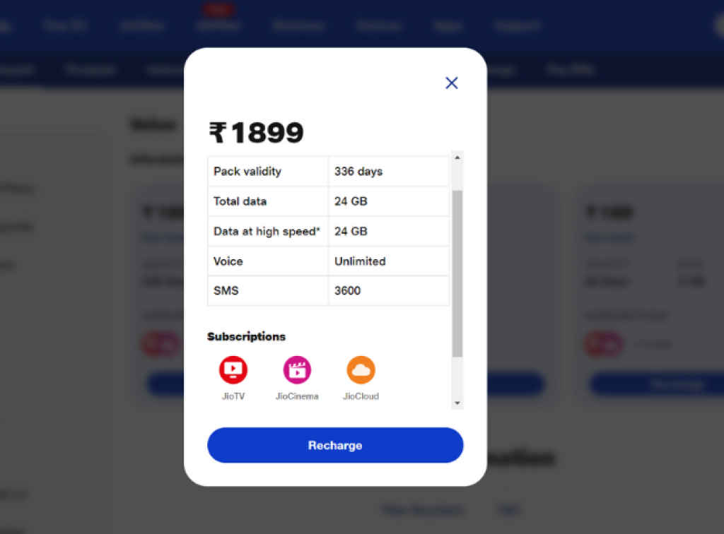 Jio Rs 1899 Plan