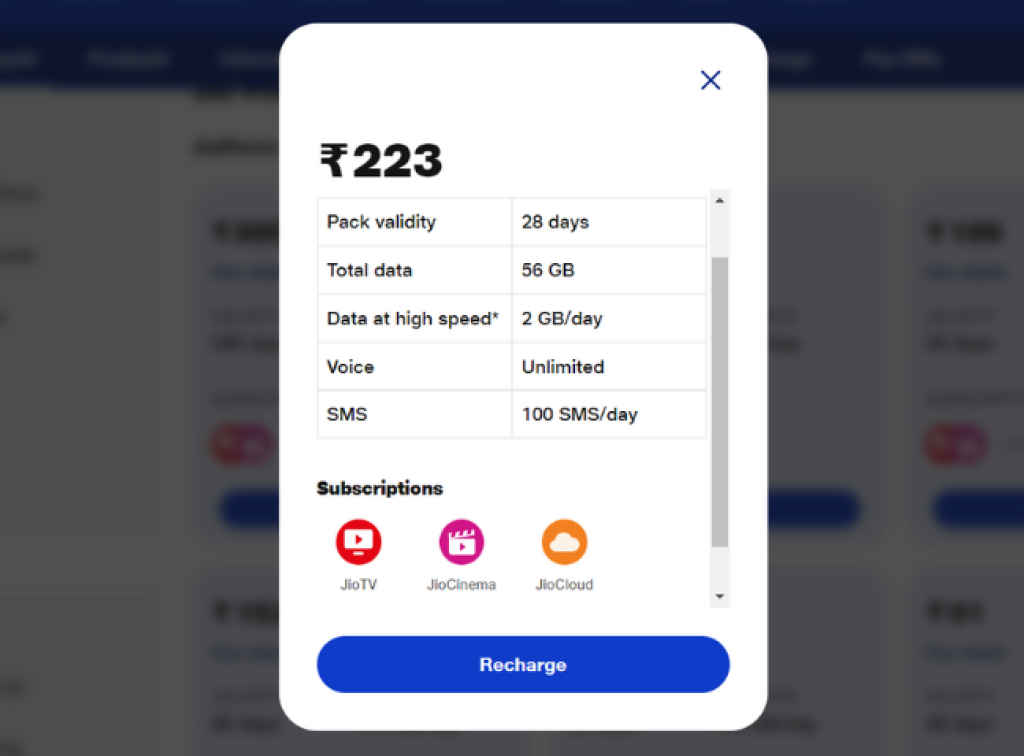 Jio Rs 223 Plan