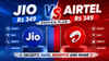 Jio Rs 349 vs Airtel Rs 349 prepaid plan: Validity, data, benefits and more