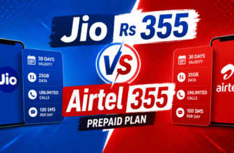 Jio Rs 355 vs Airtel Rs 355 prepaid plan
