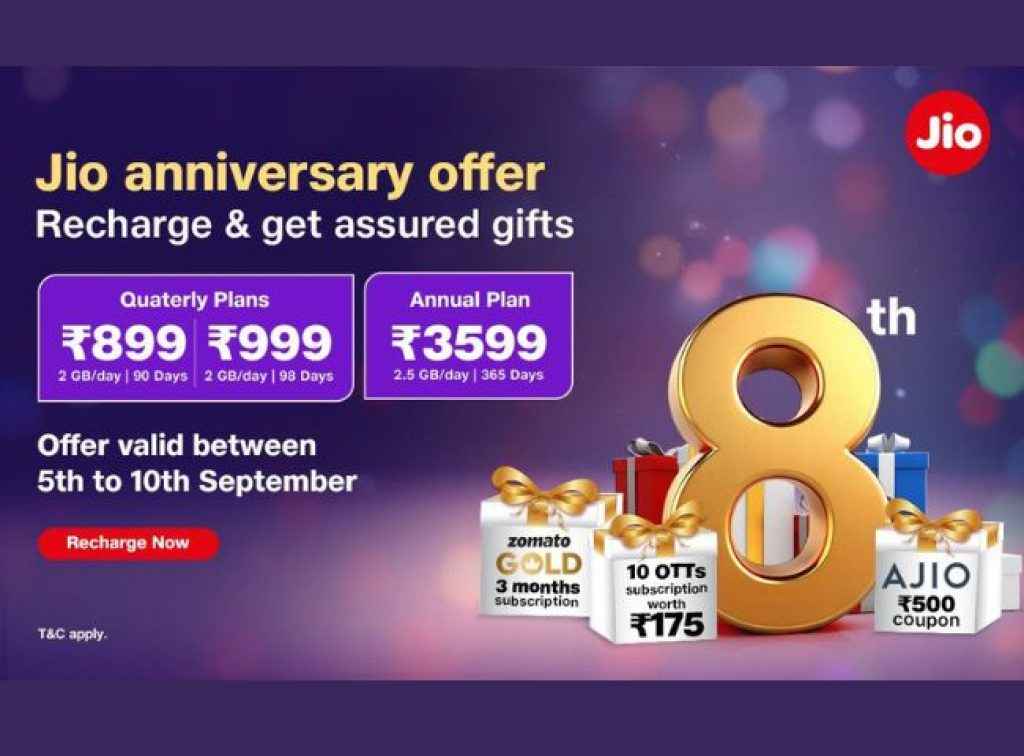 Reliance Jio 8th Anniversary