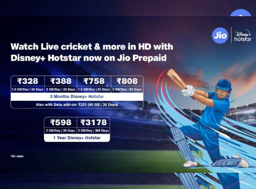 Jio new Disney+ Hotstar plans 