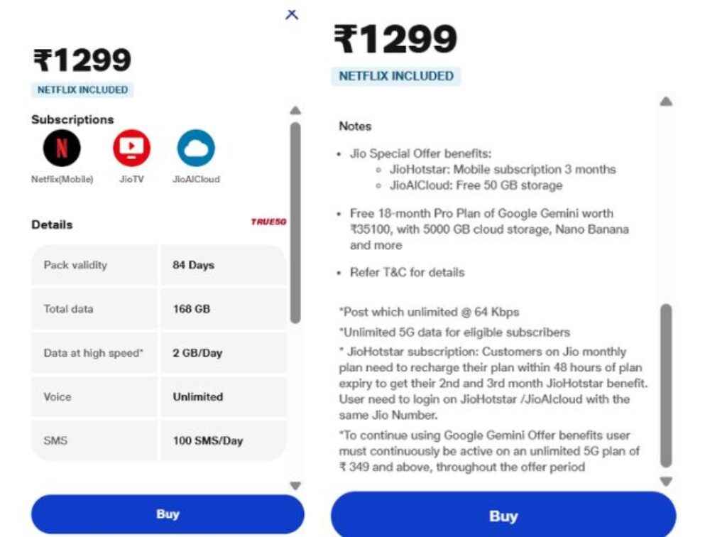 Jio rs 1299