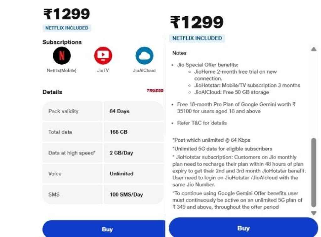 Jio rs 1299