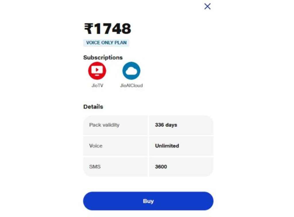 Jio rs 1748