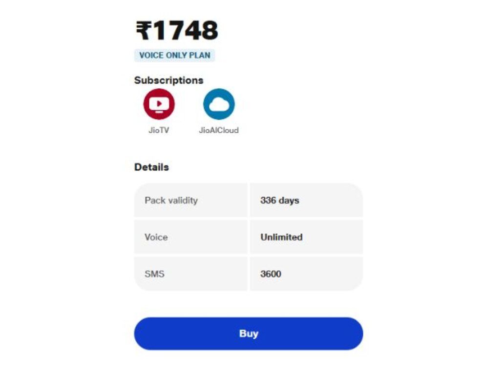 Jio rs 1748