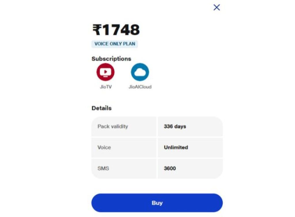 Jio rs 1748