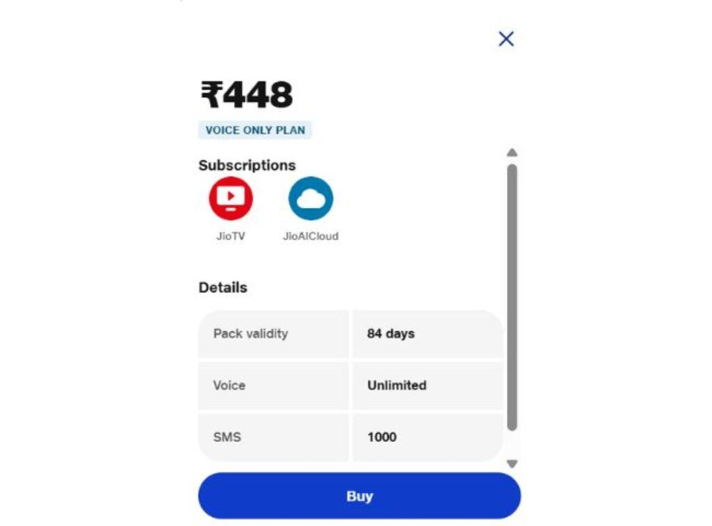Jio rs 448