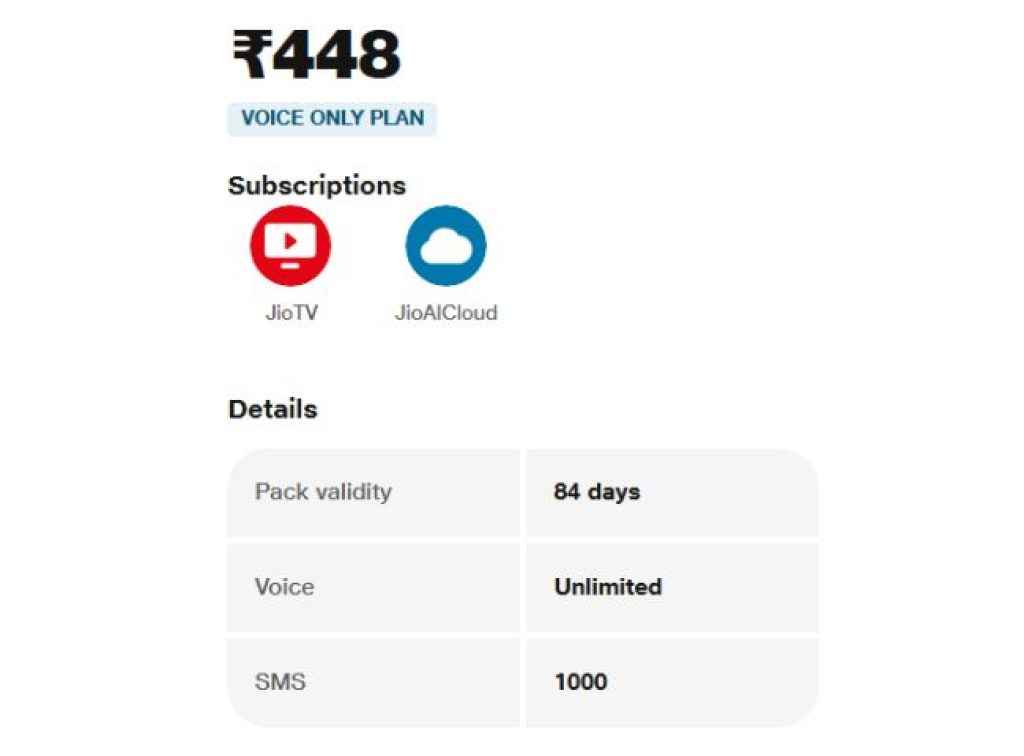 Jio rs 448