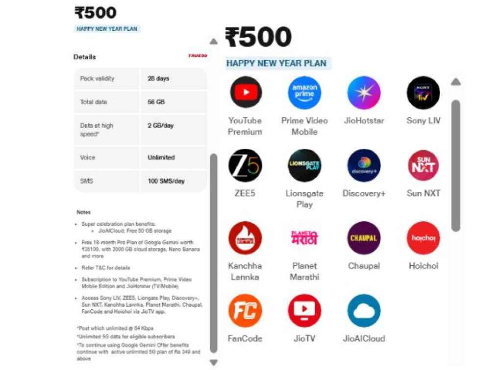Jio rs 500