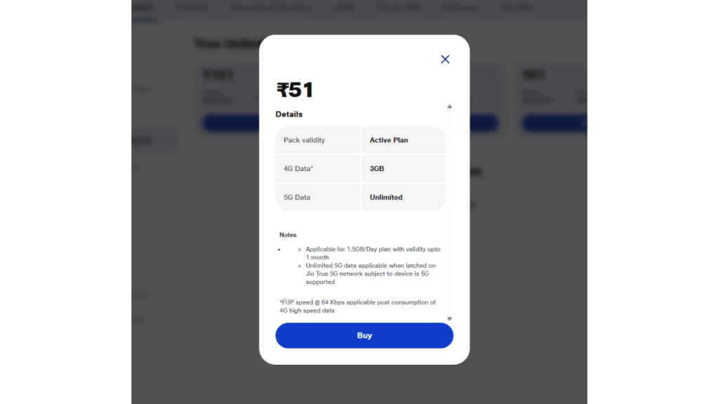 jio unlimited 5g plan