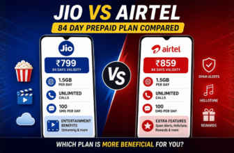 Jio vs Airtel 84 day prepaid plan compared