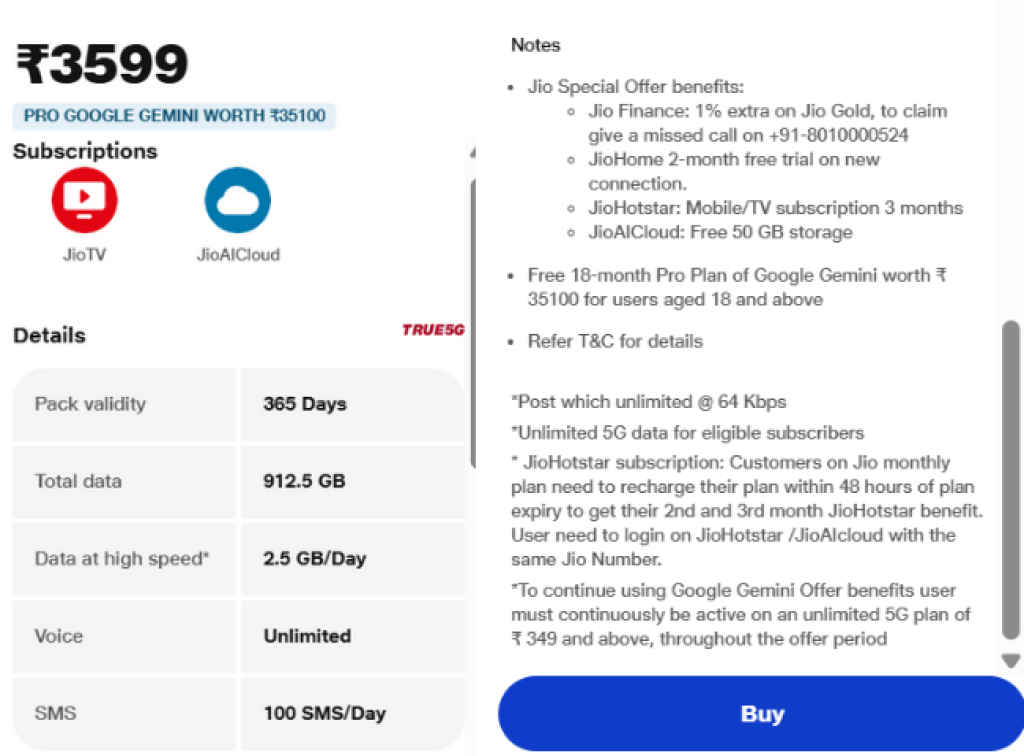 Jio vs Airtel vs Vi Annual Plan 2025-