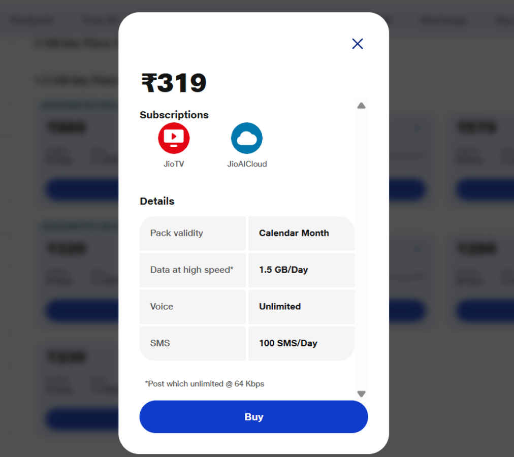  Jio's Most Affordable Plans
