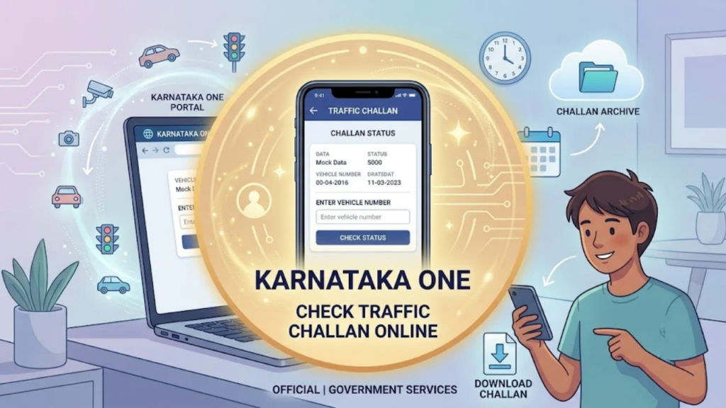 How to Check Traffic Challan Online via Karnataka One App