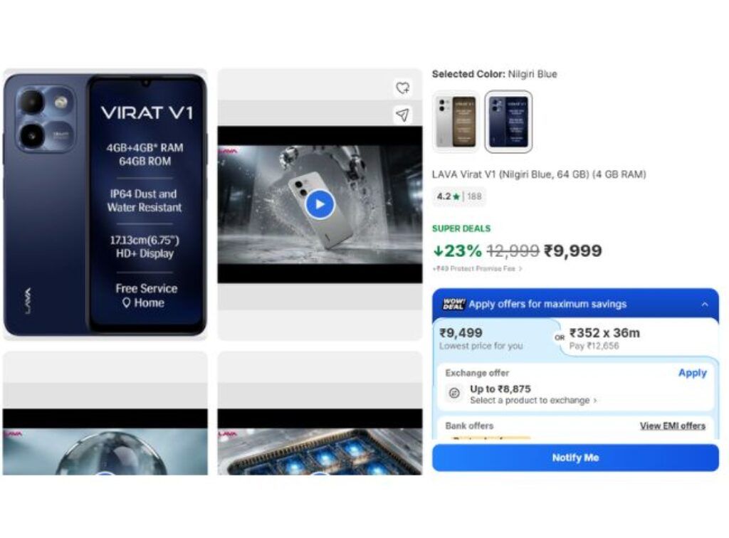 _LAVA Virat V1 deals