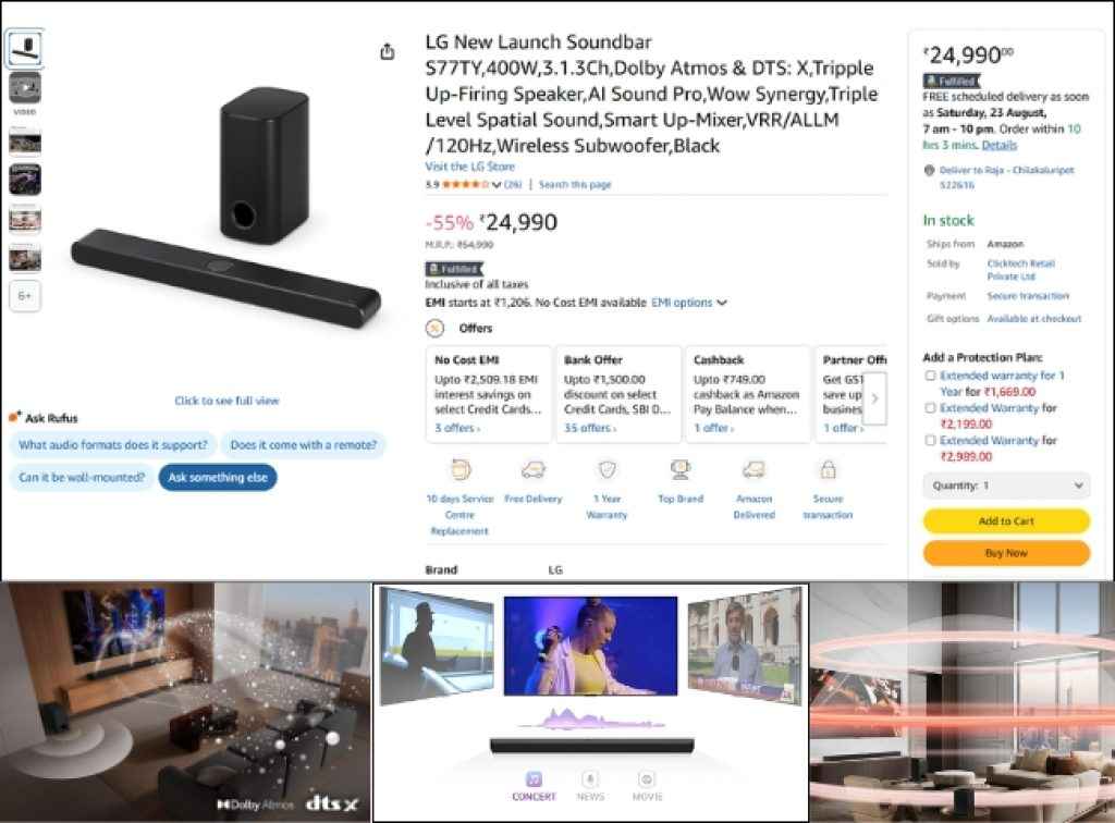 LG Dolby Atmos Soundbar Offer