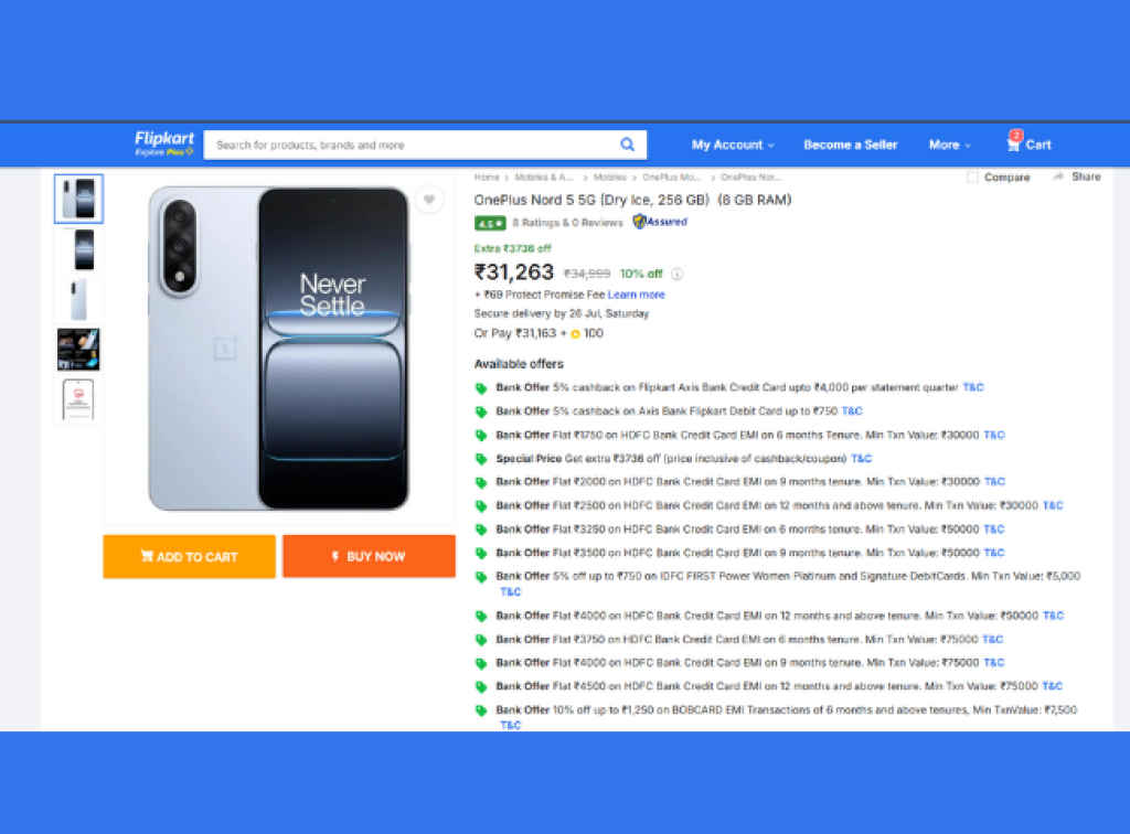 Latest OnePlus Nord 5 5G Phone price drop