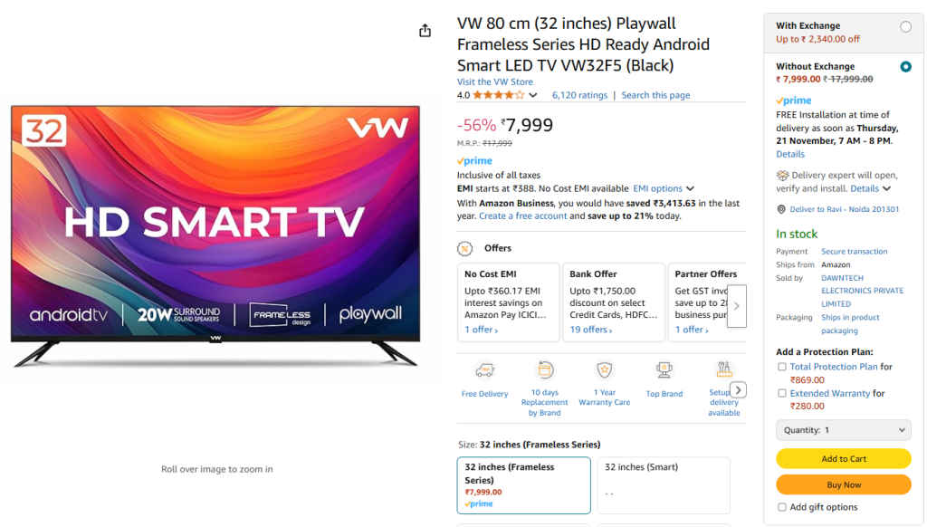 Latest Smart TV Deal