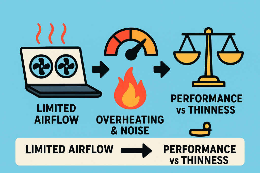 Limitations of fan cooling in laptops
