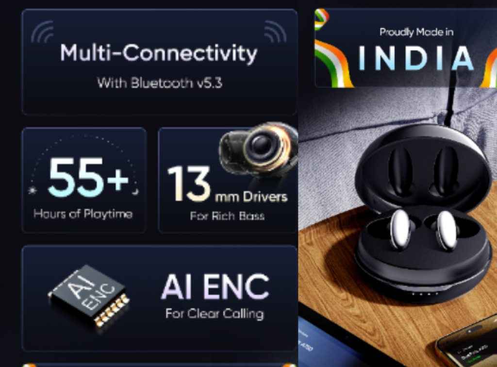 MIVI DuePods A750 AI-ENC earbuds